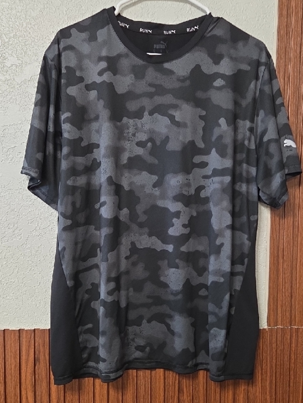 Puma Men’s Camo Short Sleeve Tee - Black Camuflaje Xlarge Size[1829]